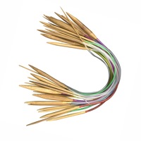 Bamboo Knitting Needle Yarn Carbonized Tube - 18pcs