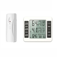 Cordless Thermometer Digital Freezer Alarm Gauge Monitor Sensor