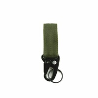 Green Nylon Key Hook Molle Buckle Hanging Belt Carabiner Clip