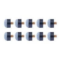 Snooker Billiards Cue Tips Screw Soft Pool 10mm Grey - 10pcs
