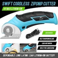 Swift 4V Max Cutting Tool ZipSnip Cordless Power Fabric cutter Tools Home Garden