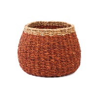 Ajni Blue Handmade Seagrass Basket Planter
