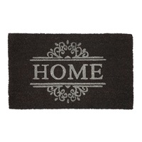 Home Dark Grey PVC Backed Coir Doormat