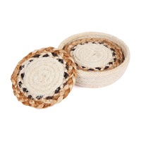 Linnet Jute Braided Round Coaster (Set Of 4)