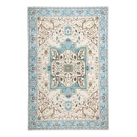 Noor Non Slip Non Shed Traditional Pattern Designer Area Rug - Blue
