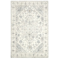 Extra Large Santiago Grey Traditional Retro Machine Washable Rug - FREE SHIPPING
