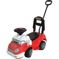 Red Fire Engine Kick Along With Push Handle