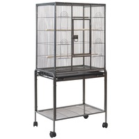 YES4PETS 135cm Bird Cage Parrot Aviary Pet Stand-alone Budgie Perch Castor Wheels