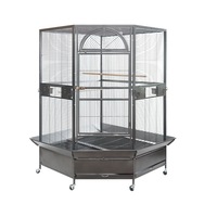 YES4PETS 185cm XXL Corner Bird Cage Pet Parrot Aviary Perch Castor Wheel