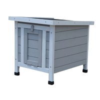 YES4PETS Grey Small Chicken Coop Rabbit Hutch Ferret Cage Guinea Pig Dog Cat Nesting Box