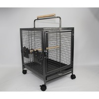 YES4PETS Small Bird Transport Budgie Cage Parrot Aviary Carrier With Wheel