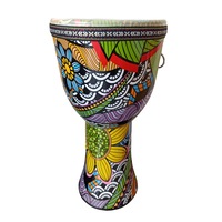 40cm Bongo Drum Spring Flowers Djembe Vegan Synthetic Skin Polymer Shell Musical