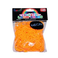 Colour Beaded Neon Loom Bands 300pce + 16 S Clips
