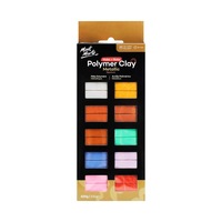 Mont Marte Make n Bake Polymer Clay 10pce Metallic Colours Set, 10g each