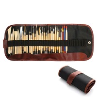 Pottery Clay Tools Set 30 Pieces for Ceramic DIY Craft Work in Carry Pouch