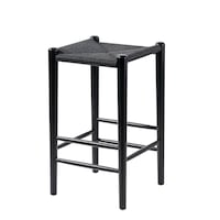65cm Black Replica Hans Wegner Wishbone Kitchen Stool