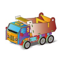 3D Transport Patterns Puzzle Build Kid Colouring Graffiti Paperboard DIY Educational Toy