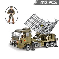 412pcs Building Blocks SKY-M Mobile Anti Stealth Radar Military Vehicle Model DIY Set Toy