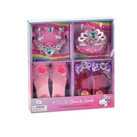 Girls Play Set Princess Toys Dress Up and Tiara Role Play Collection Fashion Princess Toy