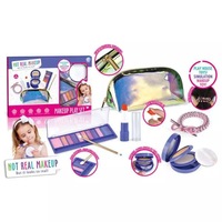 Kid Girls Makeup Set tool Cosmetic Pretend Play Kit Princess Toy 6Pcs With Laser Bag