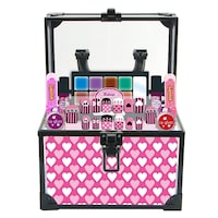 Kid Girls Makeup Set Lipstick Set Suitcase Style Cosmetic Pretend Play Kit Princess Toy