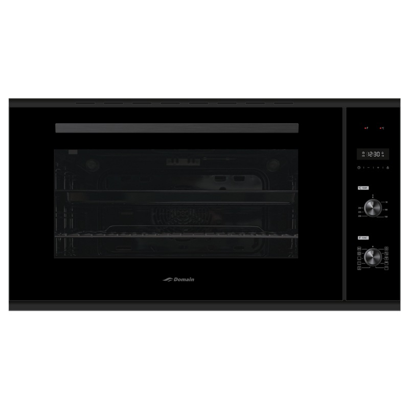 Domain Premium All Black 10 Function Fan Forced Electric Oven with Digital Display - 900mm