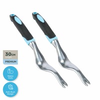 Garden Greens 2PK Garden Weeding Hand Tool Anti Rust Premium Quality 30cm
