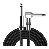 Guitar Cable 20 ft New bee Electric Instrument Cable Bass AMP Cord 1/4 Straight to right for Electric Guitar, Bass Guitar, Electric Mandolin, Pro Audio (Right Angle)