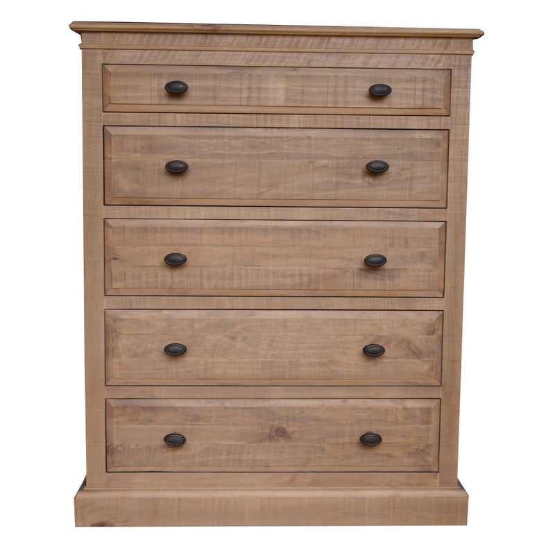 Jade Tallboy 5 Chest of Drawers Bed Storage Cabinet Stand – Natural