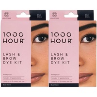 1000 Hour Eyelash & Brow Dye Kit Blue Black 2x Value Pack
