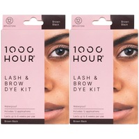 1000 Hour Eyelash & Brow Dye Kit Brown Black 2x Value Pack
