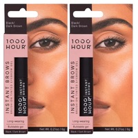 1000 Hour Instant Brows Eyebrow Mascara Black/Dark Brown 2x 14g Value Pack