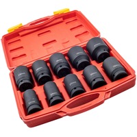 10 Pcs 3/4'' Drive Deep Impact Socket Tool Set 80mm Length tool set 22-41mm TRUCK WHEEL NUT STUD IMPACT SOCKET SET