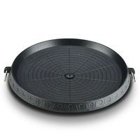 32cm Portable Korean BBQ Grill Non Stick Marble Coating Gas Stove Pan