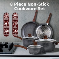 5Pieces Non-Stick Marble Coating Saucepan/Casserole/Fry Pan Cookware Set