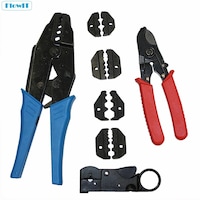 5 Die Versatile Crimping Plier Stripper Wire Cutting Coaxial Rg58/59/62/3c/4c 7i