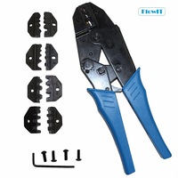 5 Die Ratchet Crimper Crimping Bootlace Open Barrel Non Insulated Ferrules Plug