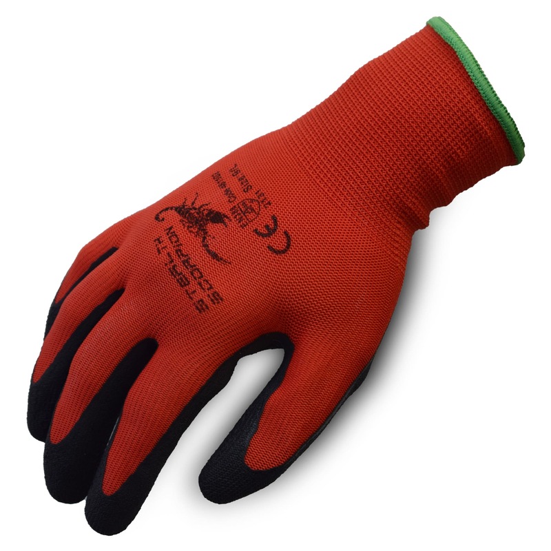 2pcs Stealth Scorpion Latex Industrial Work Gloves 13 gauge polyester - LARGE  Australia