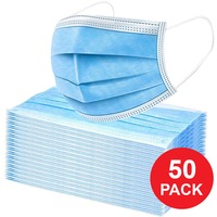 50pcs Inkmasters General Disposable 3 Ply Adult Face Mask with Ear Loops