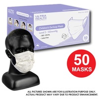 Ultra Health 3PLY Children Kids Face Masks Level 2 TGA Approved Box/50