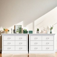 Ashford Chest of Drawers White 6 Drawer Dresser x 2