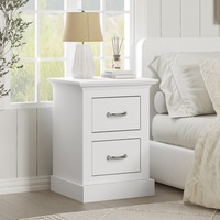 Ashford White 2-Drawer Bedside Table