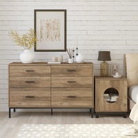 Bronx Chest of 6 Drawers + Pet Side Table