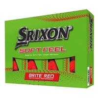 Srixon Soft Feel 2022 Golf Balls - Brite Red