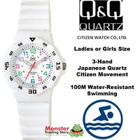 VR19J004 Citizen Made Q&Q Swimming Watch 100-Metres Water Resist Boy Or Girl Diver Style