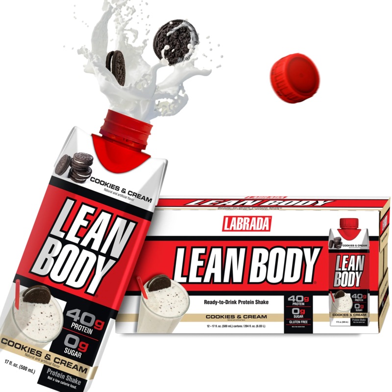 LEAN BODY PROTEIN SHAKE Ready-To-Drink (12 pack) 500ml - Cookies & Cream Australia