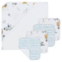 Living Textiles - 5-Piece Baby Bath Gift Set - Up Up & Away