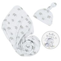 Living Textiles - Hello World Gift Set - Watercolour Elephant