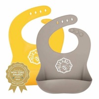 PEEKABEE -Silicone Bibs (Set of 2) - With Bonus SiliSpoon