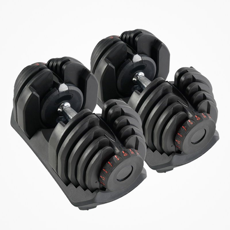 FitnessLab 80kg Adjustable Dumbbells Dumbbell Set Weight Plates Exercise Fitness 2x 40kg